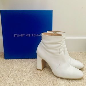 Stuart Weitzman White Leather Boots